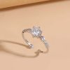 Adjustable Sparkle Solitaire Ring