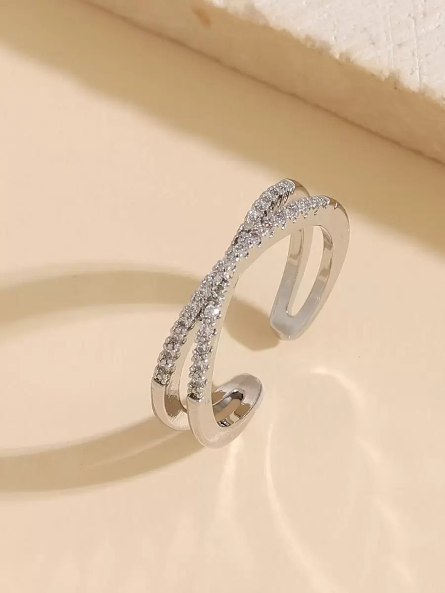 Double Pavé Open Ring